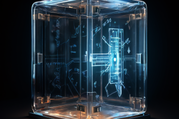 투명한 금고에 빛나는 비밀번호가 보관되어 있으며 겉보기에는 무적인 표면에 가느다란 균열이 하나 나 있습니다.