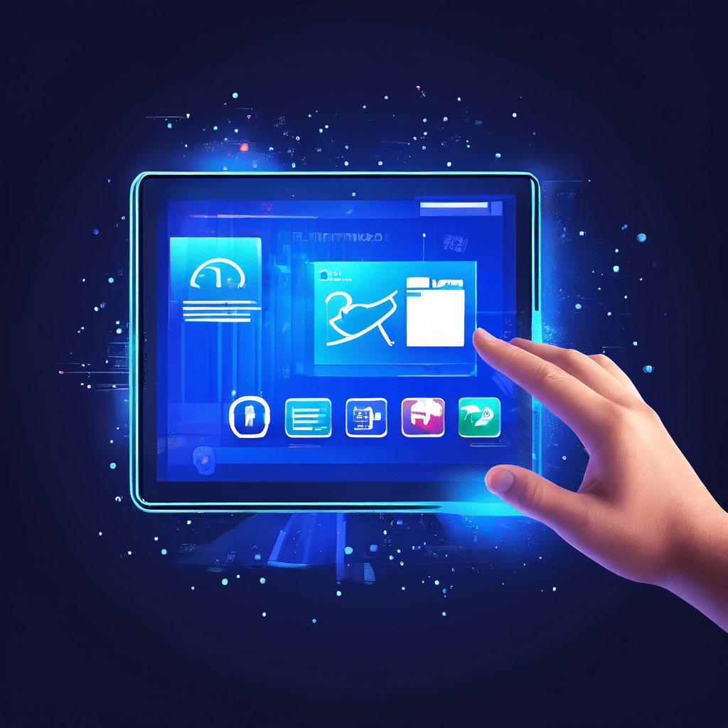 브라우저에서 광고 차단을 위해 시스템 권한 설정을 조작하는 손과 최소화된 창에서 재생되는 동영상을 보여주며, 디지털 환경에서 제어 기능을 활용하는 개념을 설명하는 이미지입니다.